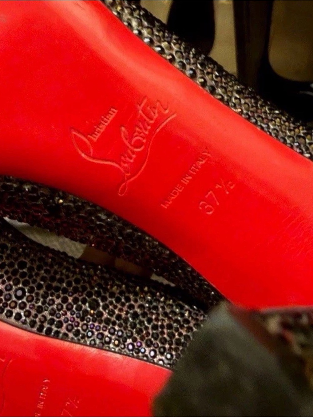 Christian Louboutin 120mm Plum Swarovski Strass Heels - Picture 3 of 7